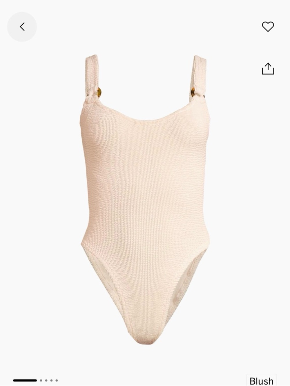 Hunza G Blush Textured One-Piece Swimsuit